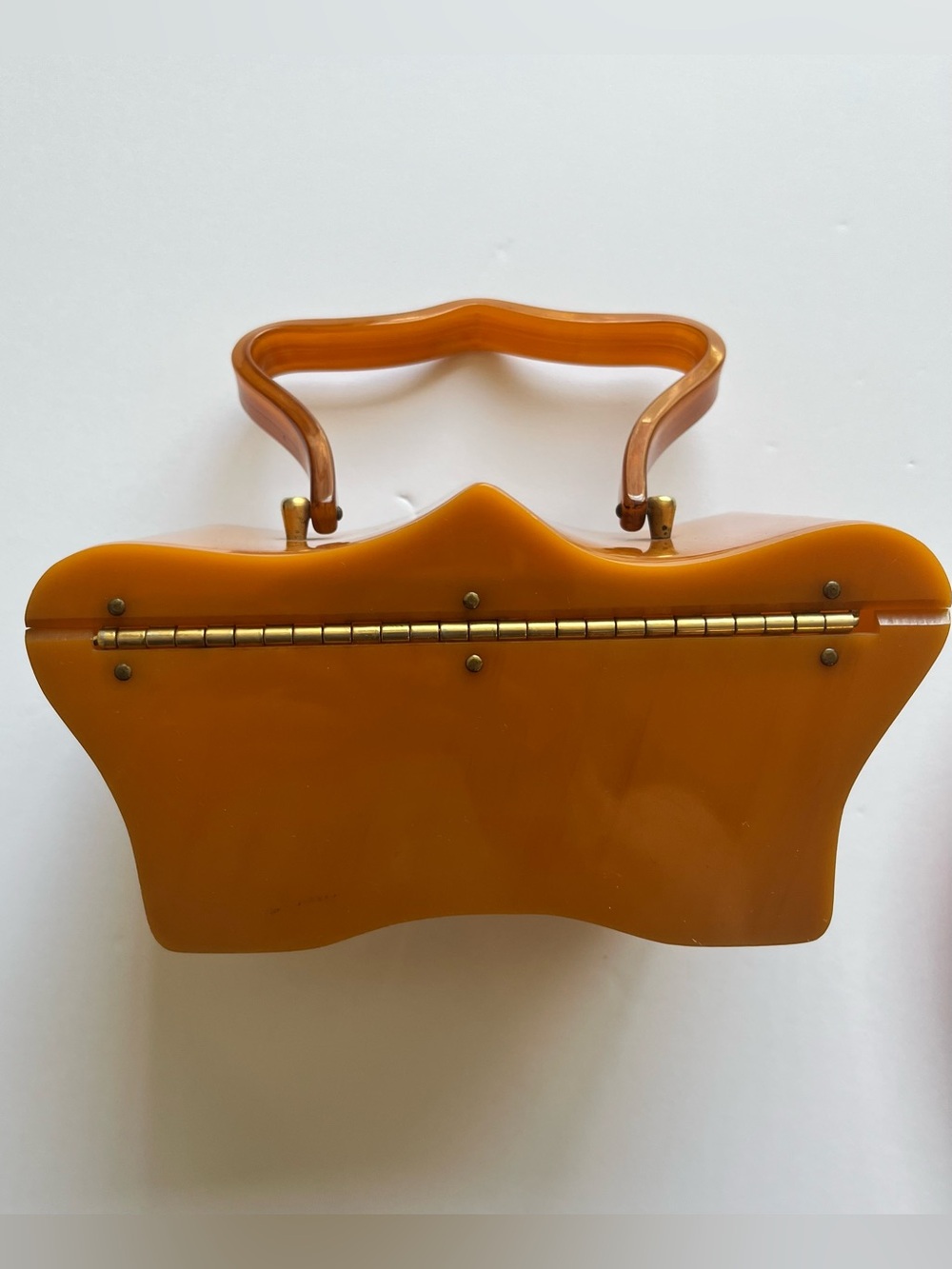 Myles Original 1950’s tortoise lucite box bag. Beautiful! - Picture 9 of 11